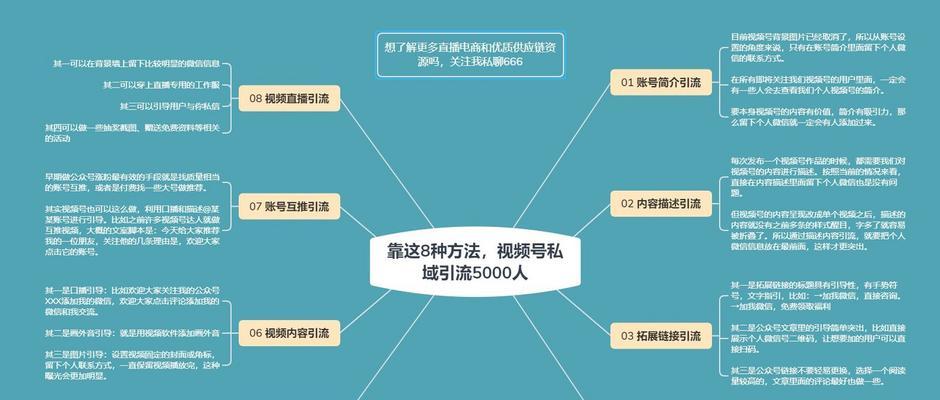 如何通过微信视频号打造私域直播（掌握私域流量的窍门，提升直播效果）